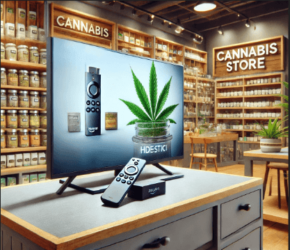 Fire TV Device Setup in Cannabis Dispensary